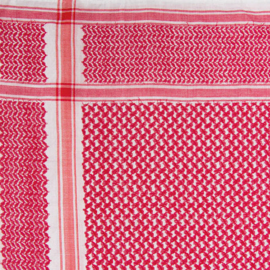 Traditional Authentic Red & White Keffiyeh Scarf - Palestinian Kufiya | Profits Donated to Gaza’s Children